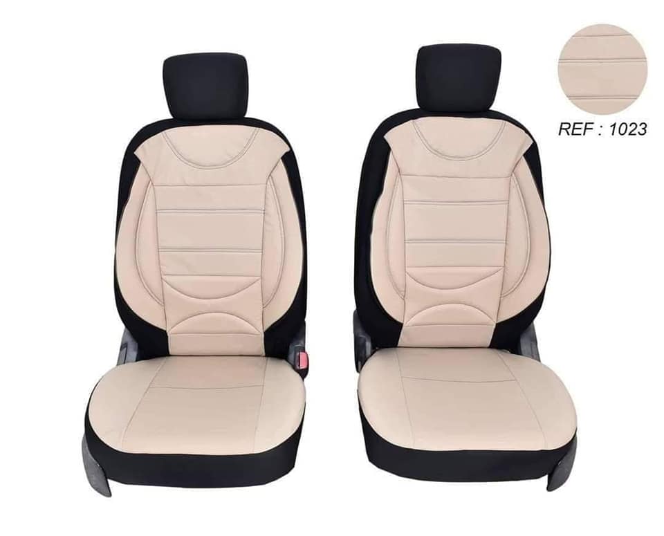 Housse standard avec siège pilote en semi-cuir, 5 places (Beige)