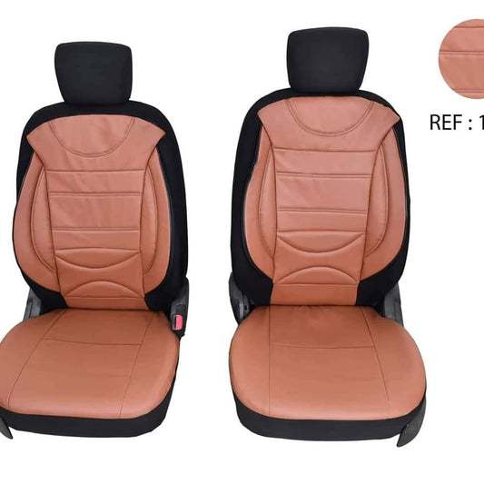 Housse standard avec siège pilote en semi-cuir, 5 places (Marron)