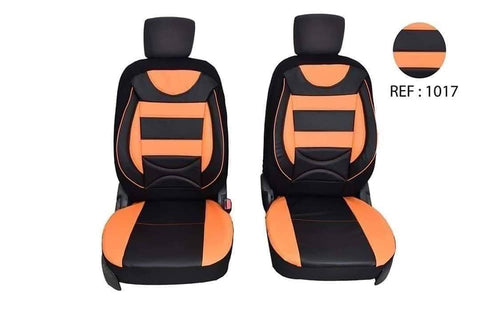 Housse standard avec siège pilote en semi-cuir, 5 places (Noir et Orange)