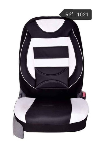 Housse standard avec siège pilote en semi-cuir, 5 places (Noir et Blanc)