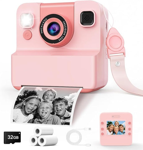 Appareil Photo Instantané Enfant – HD 1080p, Jeux & Musique