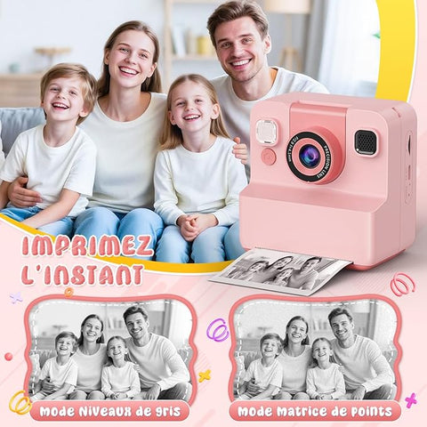 Appareil Photo Instantané Enfant – HD 1080p, Jeux & Musique