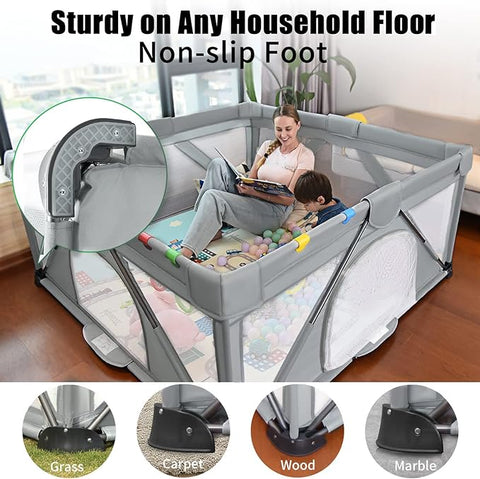 Baby Parc pliable pour enfants et stylos de jeu avec portail intérieur et extérieur