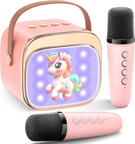 Machine Karaoké Enfant – 2 Micros Inclus, Jouet Musical 3+ Ans