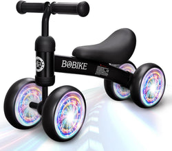Draisienne Bébé 10-24 Mois – Vélo sans pédales avec roues lumineuses (Noir)