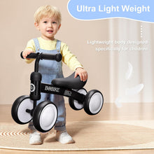 Draisienne Bébé 10-24 Mois – Vélo sans pédales avec roues lumineuses (Noir)