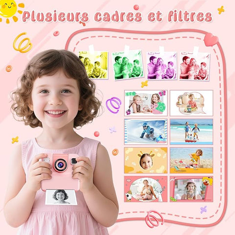 Appareil Photo Instantané Enfant – HD 1080p, Jeux & Musique