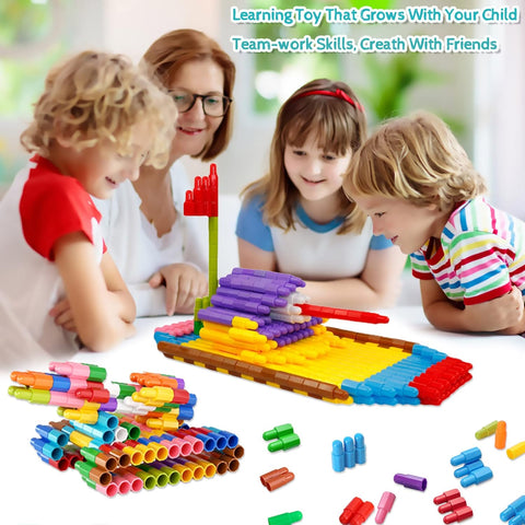 Ensemble 140 Blocs de Construction – Jeu d’Apprentissage 3 Ans+