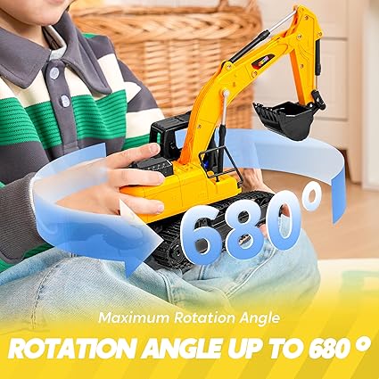 Camion Pelle RC Enfant – Tracteur télécommandé avec lumière et son