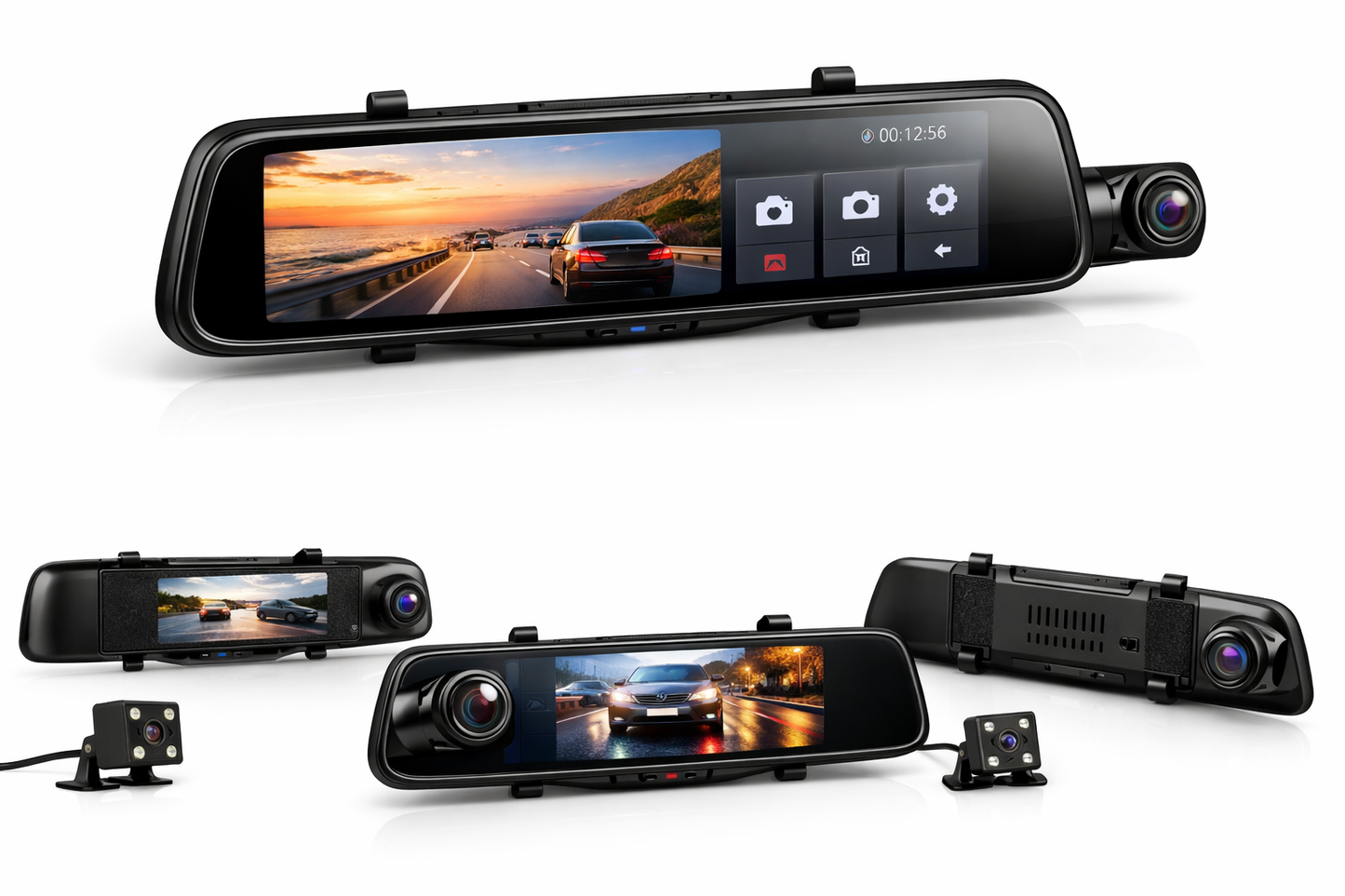 ZDA-003 — جهاز Rétroviseur DVR Voiture (أسود)